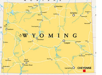 Map of Wyoming